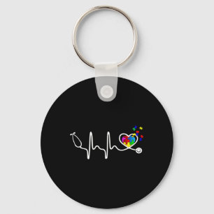 Roligt Sjuksköterska Autism Puzzle Stethoscope Hea Nyckelring