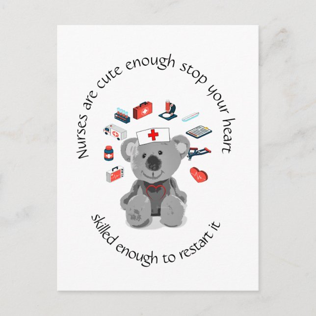 Roligt Sjuksköterskor citerar röret tillräckligt f Vykort (Framsida)