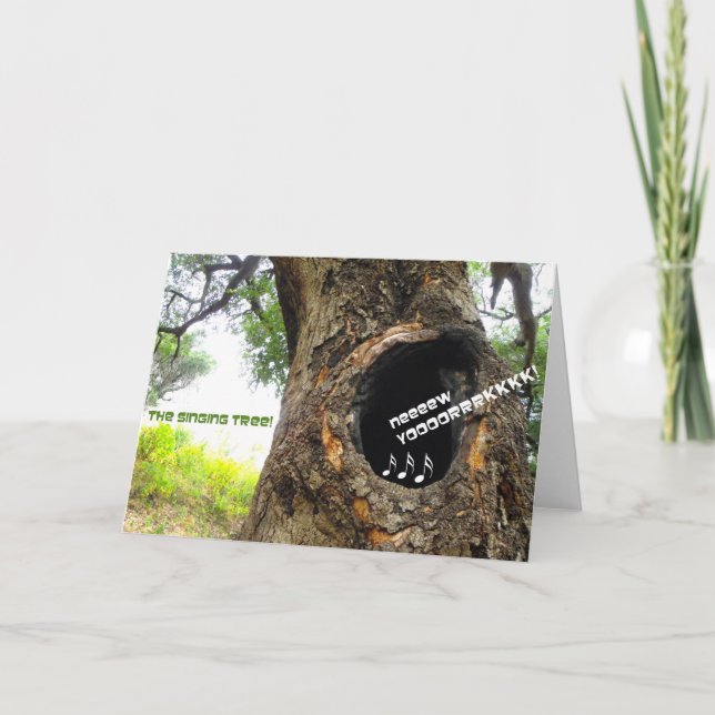 Roligt Sjungande Träd Kort! Kort (Framsida)