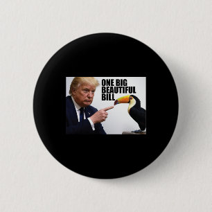 Roligt skämt Donald Trump En stor vacker räkning Knapp