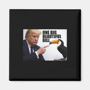 Roligt skämt Donald Trump En stor vacker räkning Magnet