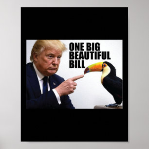 Roligt skämt Donald Trump En stor vacker räkning Poster