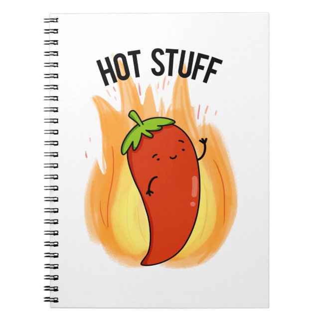Roligt skämt om het röd chilipeppar Pun Anteckningsbok (Framsidan)
