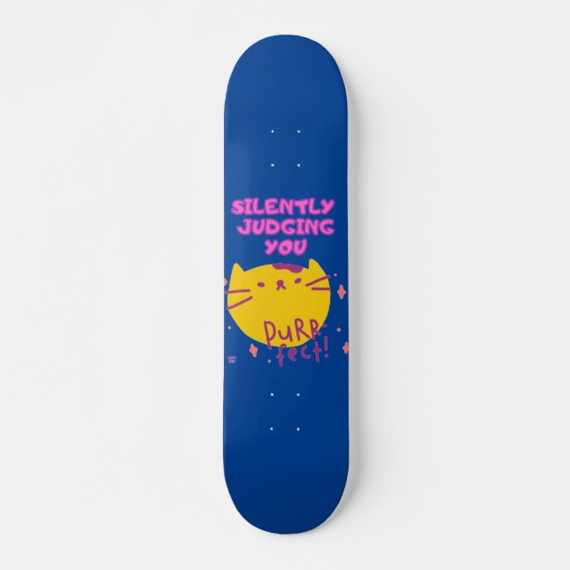 roligt skateboard "PURR FECT" (Framsida)