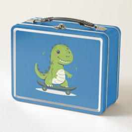 Roligt Skateboarding Dinosaur