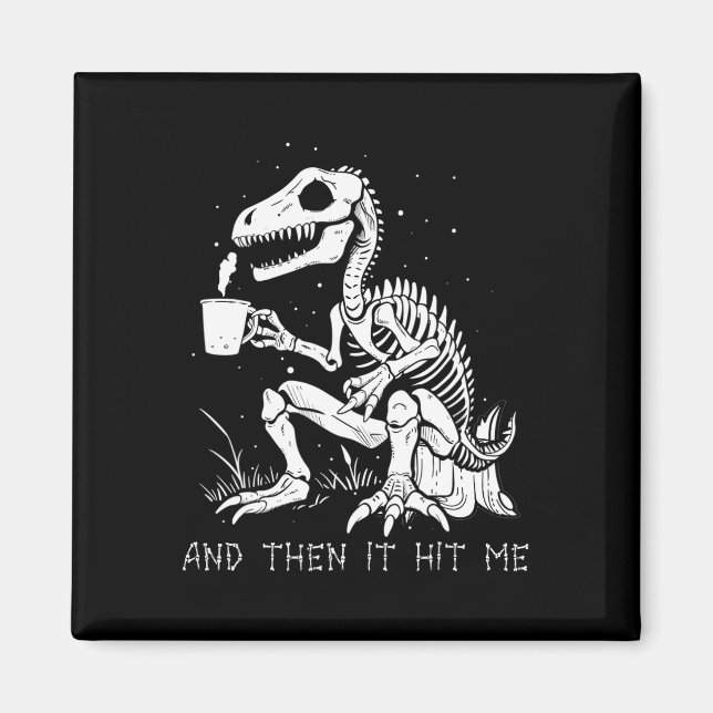 Roligt Skeleton Dinosaur Costume Goth Manar Women  Magnet (Framsidan)