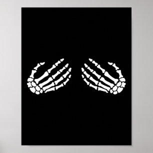 Roligt Skeleton Händer Halloween GIRLS Skeleton Br Poster