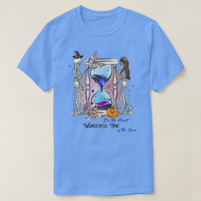 Roligt Skeletons Halloween Tee Hourglass JackOLant (Design framsida)