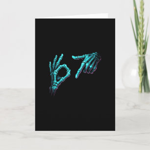 Roligt skelett hand meme 67 Gen Alpha Halloween Si Kort