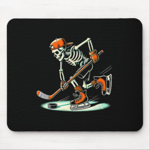 Roligt skelett hockey Halloween för ishockeyälskar Musmatta