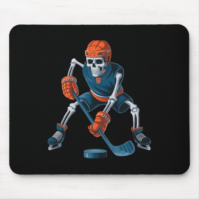 Roligt skelett ishockey Halloween _1  Musmatta (Framsidan)