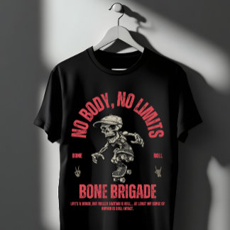 Roligt skelett rullskridskoåkning Bone Brigade T Shirt
