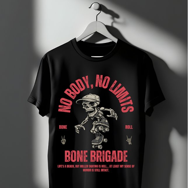 Roligt skelett rullskridskoåkning Bone Brigade  T Shirt (Skapare uppladdad)