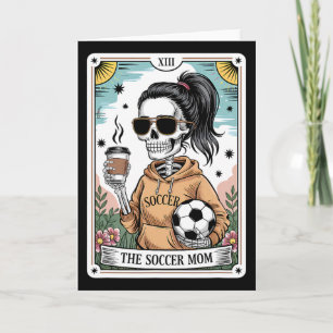 Roligt skelett tarotkort Halloween fotbollsmamma m Kort