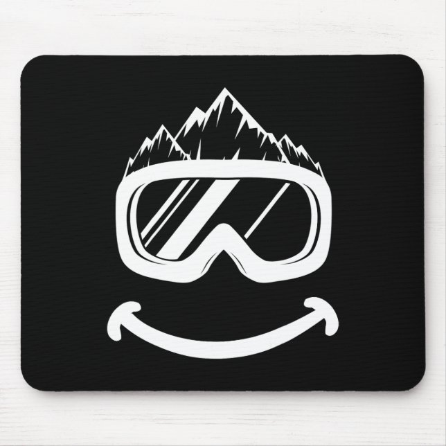 Roligt Ski Tee Skiing Funny Snowboard Musmatta (Framsidan)