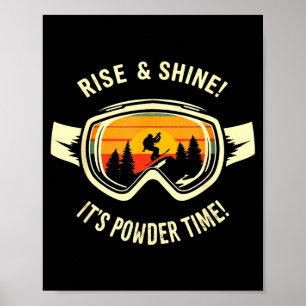 Roligt skidåkning - upp & lys! pulvertid! skid poster