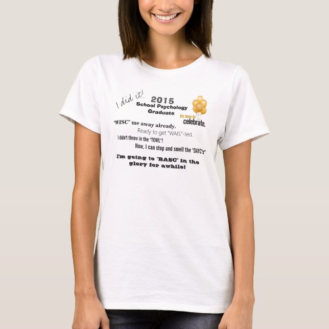 Roligt skola den doktorand- utslagsplatsskjortan t shirt (Framsida)