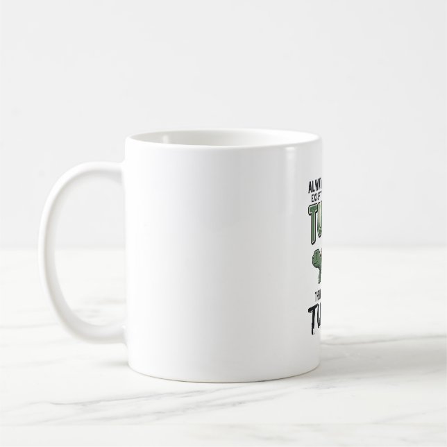 Roligt sköldpaddscitat Vintage Vector-design_1 Kaffemugg (Vänster)