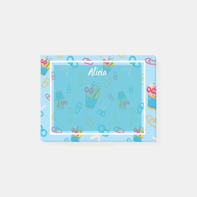 Roligt skoltema post-it block (Framsida)