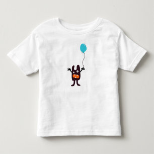 Roligt skrämmande monster med ballongpojkens t-shi t shirt