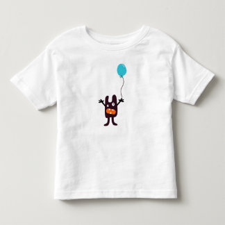 Roligt skrämmande monster med ballongpojkens t-shi t shirt