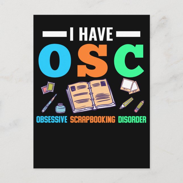 Roligt Skrapbokningsstörning Hantverkare Bokälskar Vykort (Framsida)