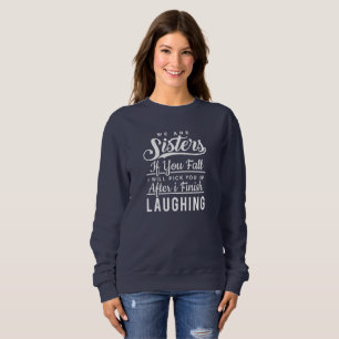 Roligt skratta för syster skrivar bokstävervit t shirt