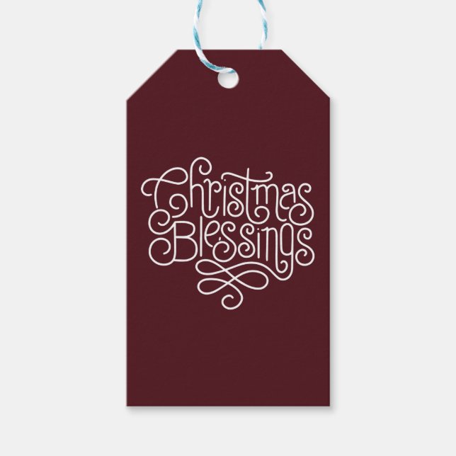 Roligt - skript för jultomte Blessings Presentetikett (Framsidan)
