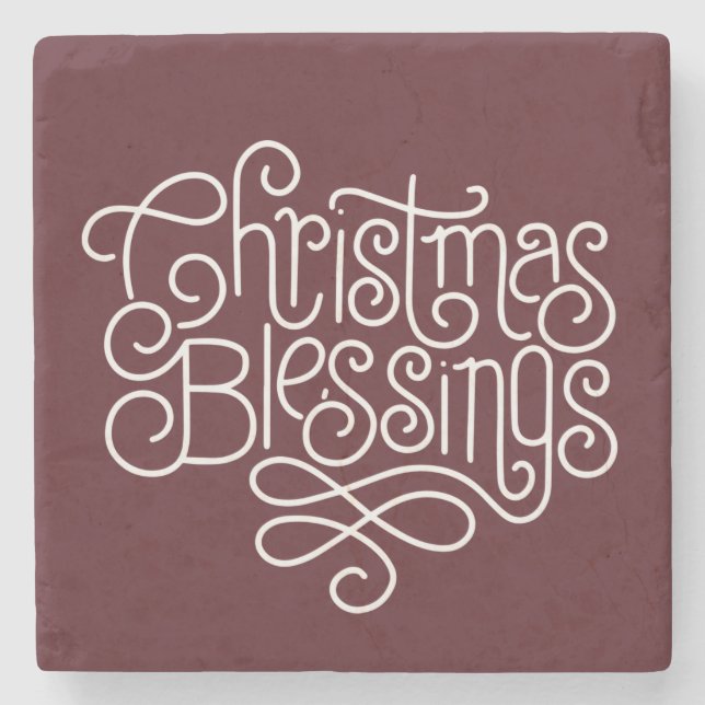 Roligt - skript för jultomte Blessings Stenunderlägg (Framsidan)
