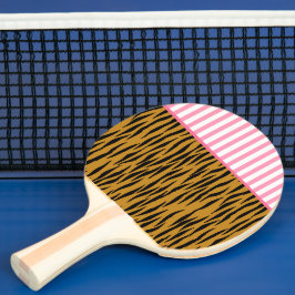 Roligt Skriv ut med Rosa Trim & Rand Pingisracket