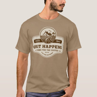 Roligt skylt för rustic coffee shop t shirt