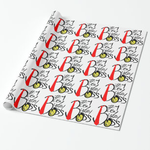 roligt slående in papper för chef #1 presentpapper