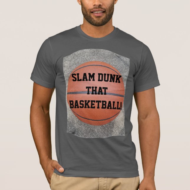 Roligt Slam dunk som Basketball Tröja (Framsida)