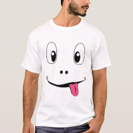Roligt Smileygul – Söt T-Shirt med Tungan Utstucke