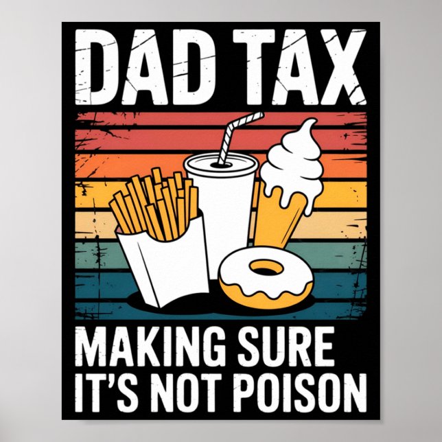 Roligt Snabbmat Ison Testare Present Retro Pappa S Poster (Framsidan)