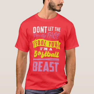 Roligt Snabbpitch Flickor Fångare Softboll Spel Gå T Shirt