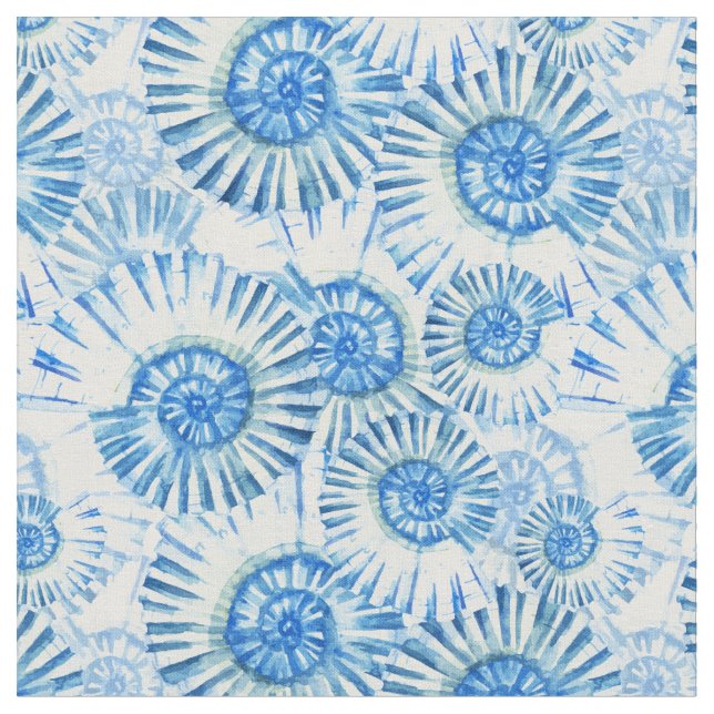 Roligt snäckamönster tyg (Närbild)