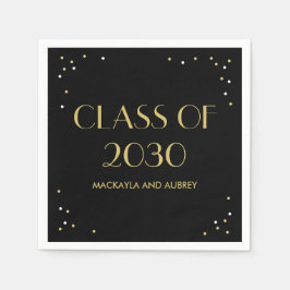 Roligt Snapshots Editable Färg Studenten Napkins Pappersservett