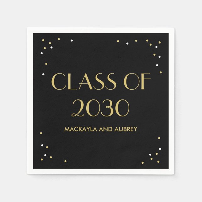 Roligt Snapshots Editable Färg Studenten Napkins Pappersservett (Framsidan)