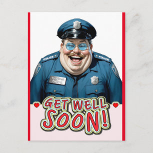 roligt snart frisk Officer Vykort