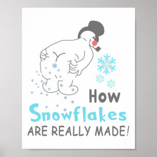 Roligt Snö Hur Snöflingor verkligen är Tillverkade Poster