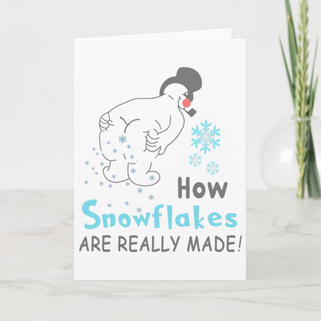 Roligt Snö Hur Snöflingor verkligen görs  Kort (Framsida)
