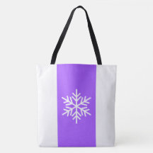 Roligt Snöflake Bright Lila White Lodrät Rand