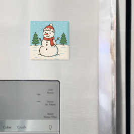 Roligt Snögubbe Cute-julen Magnet