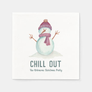 Roligt Snögubbe jul Party Pappersservett