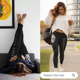 Roligt Snyggt Exercout Workout Women Yoga Skull Leggings