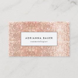 Roligt Snyggt Faux Copper Sequin Mönster Beauty Sp Visitkort