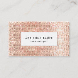 Roligt Snyggt Faux Copper Sequin Mönster Beauty Sp Visitkort