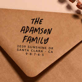 Roligt Snyggt Handskriven Namn Modern Returadress Självfärgande Stämpel