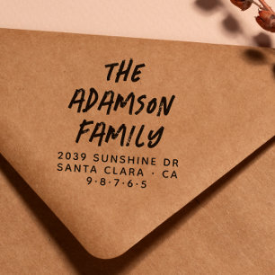 Roligt Snyggt Handskriven Namn Modern Returadress Självfärgande Stämpel